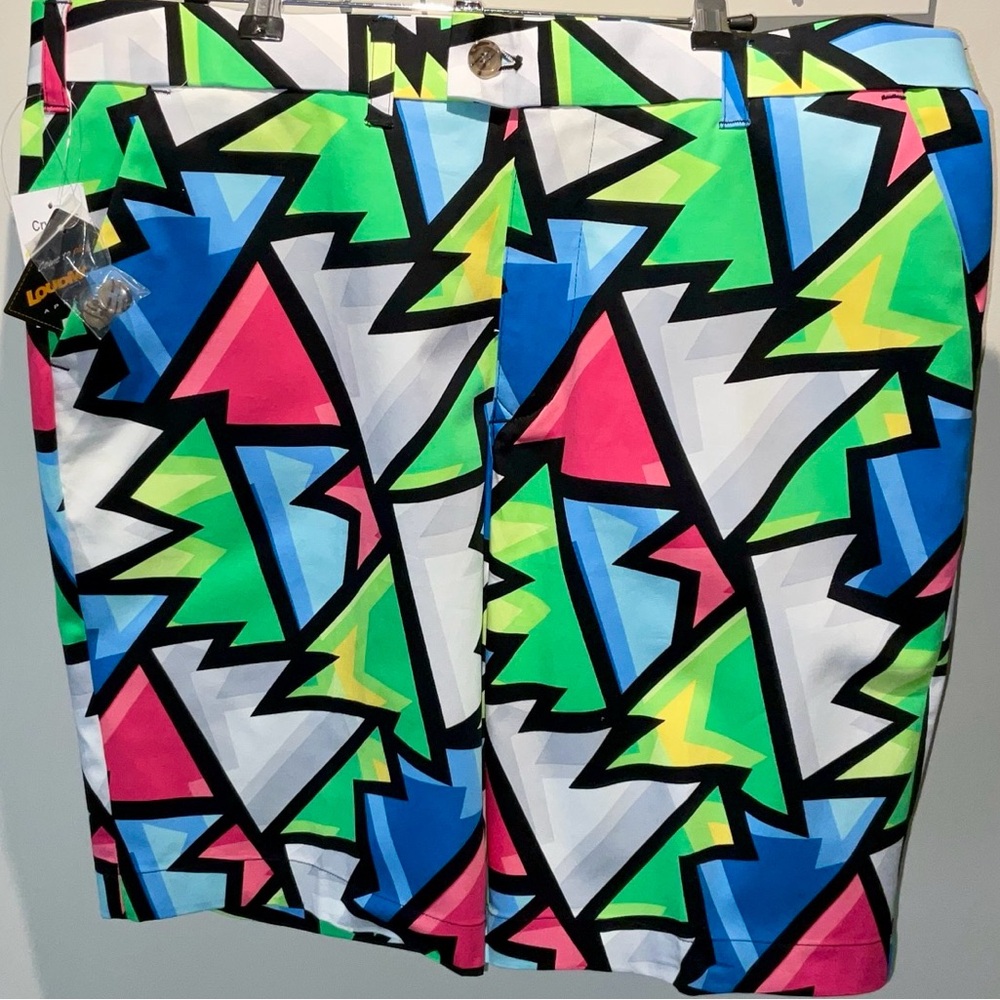 Loudmouth Golf Shorts Men’s Sz 36 NEW Discontinued Rare “Crystal”